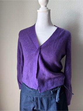 Purple V-Neck Women’s Sweater